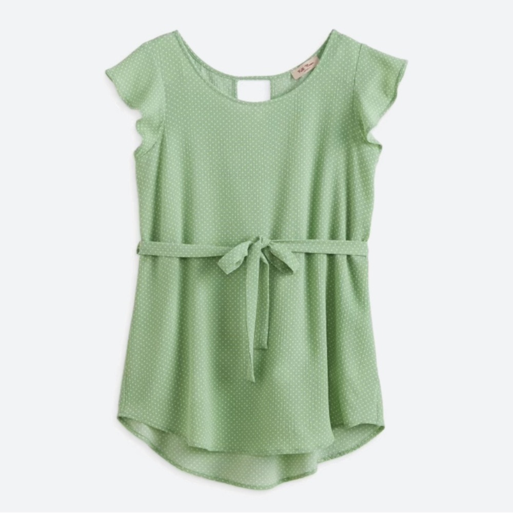 Full Moon Claire Maternity Tie Front Blouse